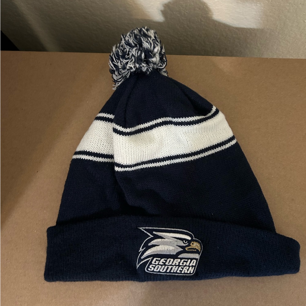 Unisex Georgia Southern Knit Beanie with Pom